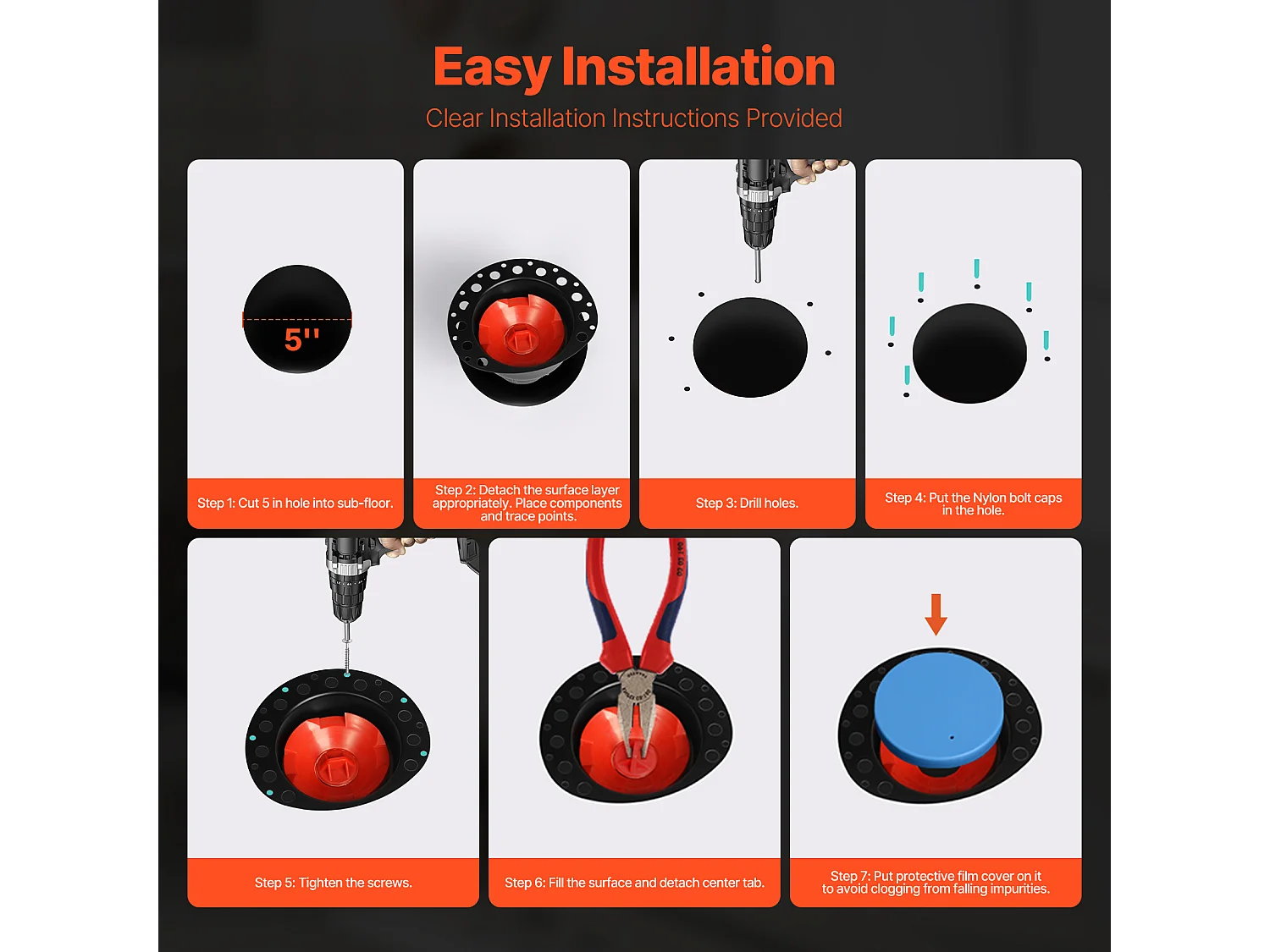 Kit de Vidange de Baignoire Autoportante SucceBuy, Drain Brut avec Adaptateur en PVC