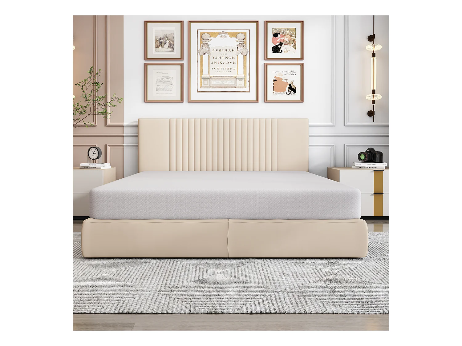 Komfortmatratze - 140 x 200 cm - mit Antirutschpartikeln - atmungsaktiv und langlebig - Schaumstoff - weiß