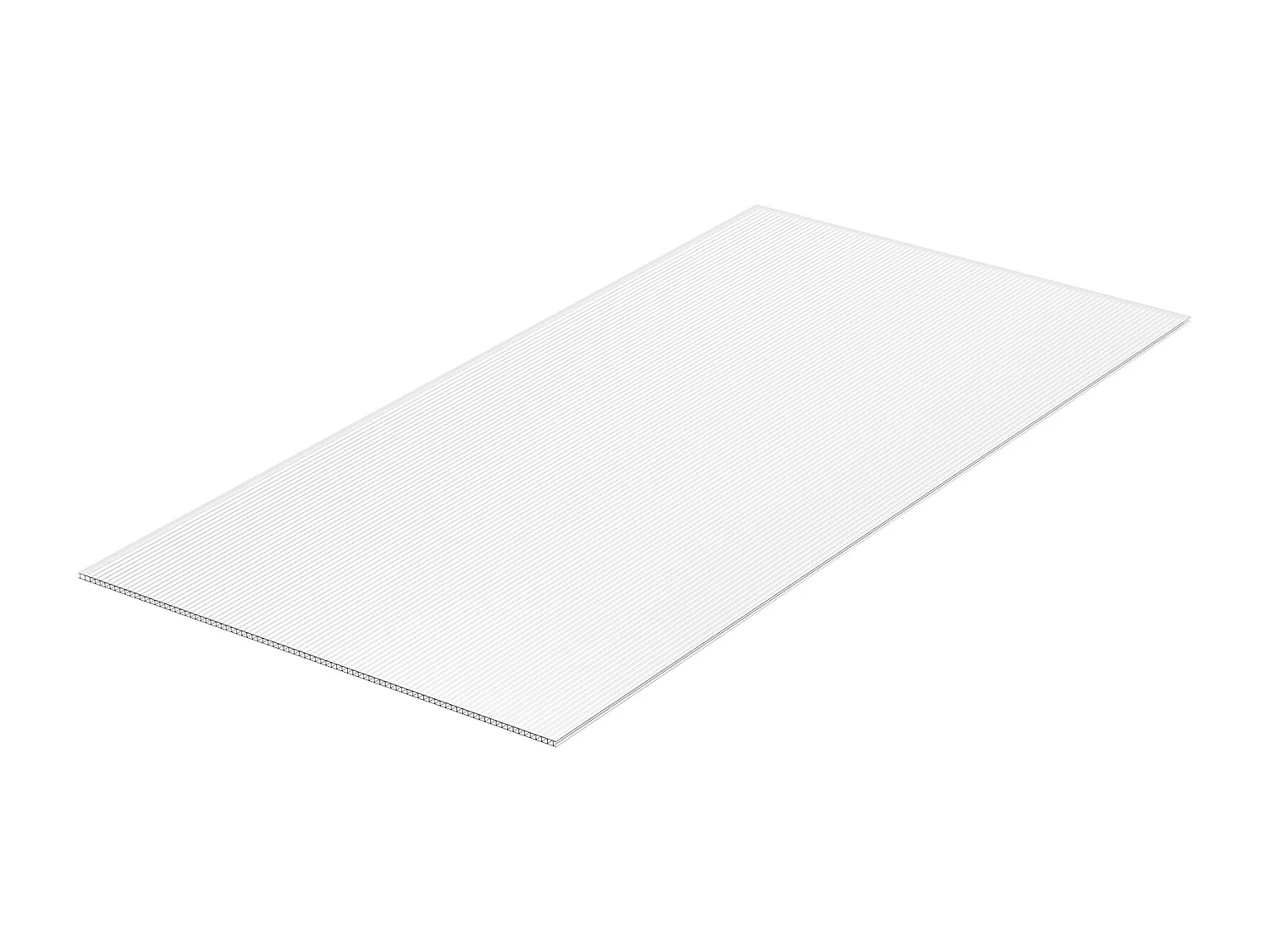 Panneaux de Serre SucceBuy en Polycarbonate Lot de 6, 61cm X 122 cm X 0.4 cm, Feuilles de Toit, Protection UV, Imperméable, Résistance aux Chocs pour Jardin