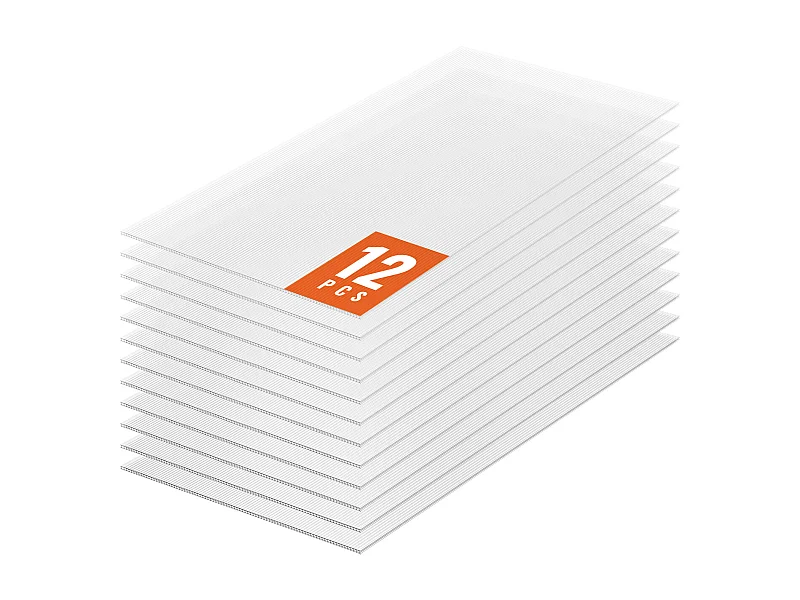 Panneaux de Serre SucceBuy en Polycarbonate Lot de 12, 61cm X 122 cm X 0.6 cm Feuilles de Toit