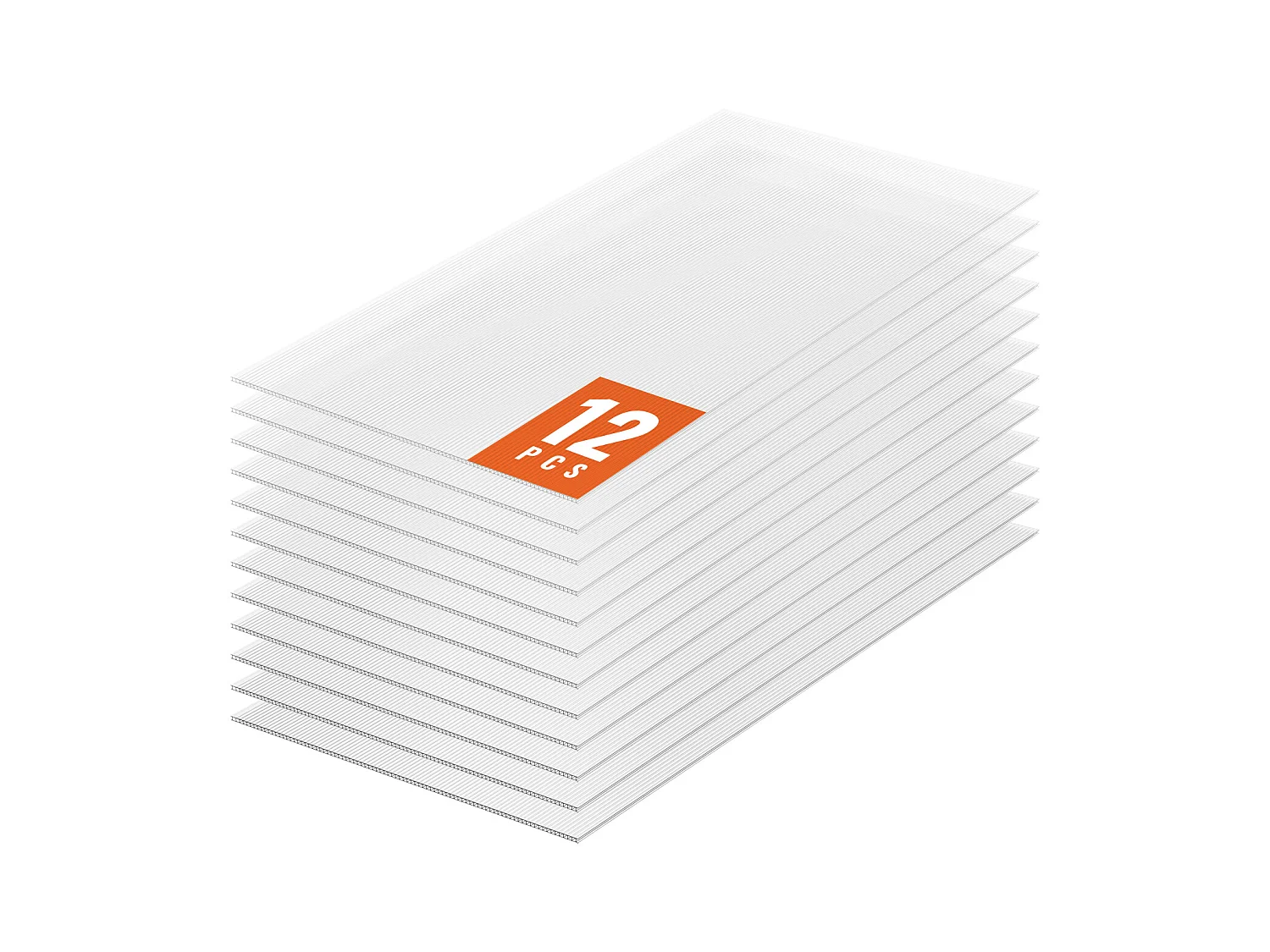 Panneaux de Serre SucceBuy en Polycarbonate Lot de 12, 61cm X 122 cm X 0.6 cm Feuilles de Toit