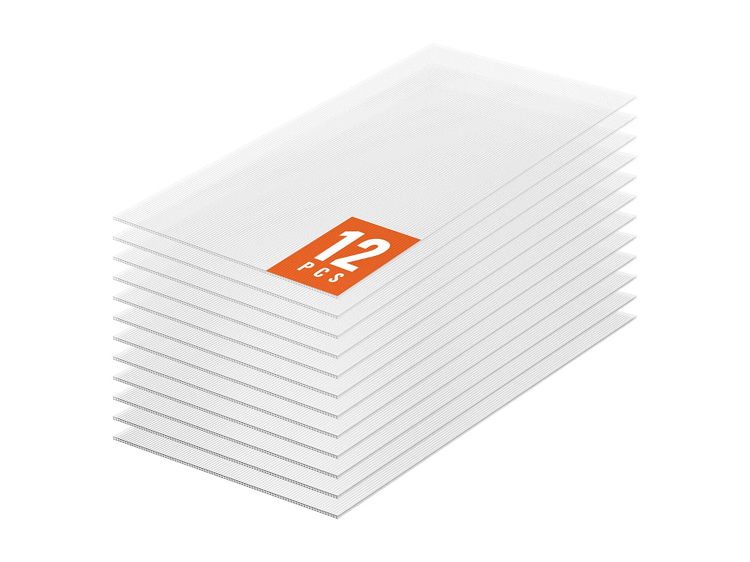 Panneaux de Serre SucceBuy en Polycarbonate Lot de 12, 61cm X 122 cm X 0.6 cm Feuilles de Toit