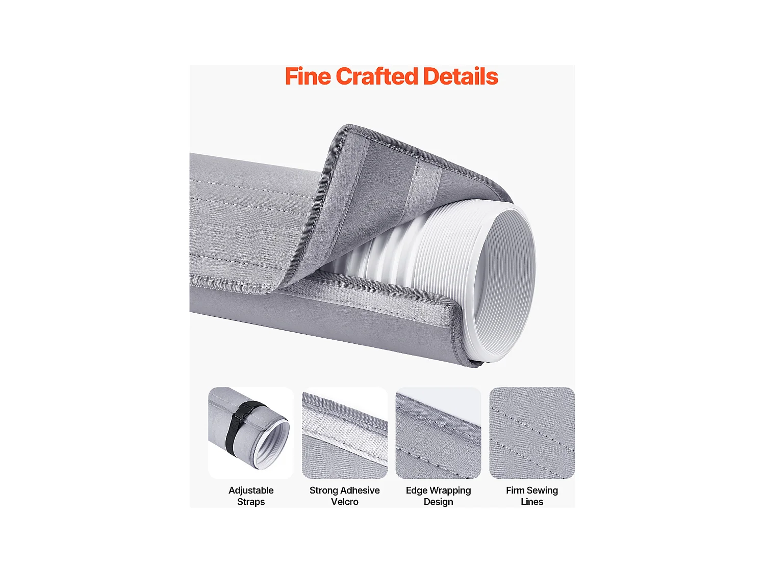 Housse de Protection pour Tuyau de Climatiseur SucceBuy, Manchon Isolant pour Climatiseur Portable, Ajustement Universel