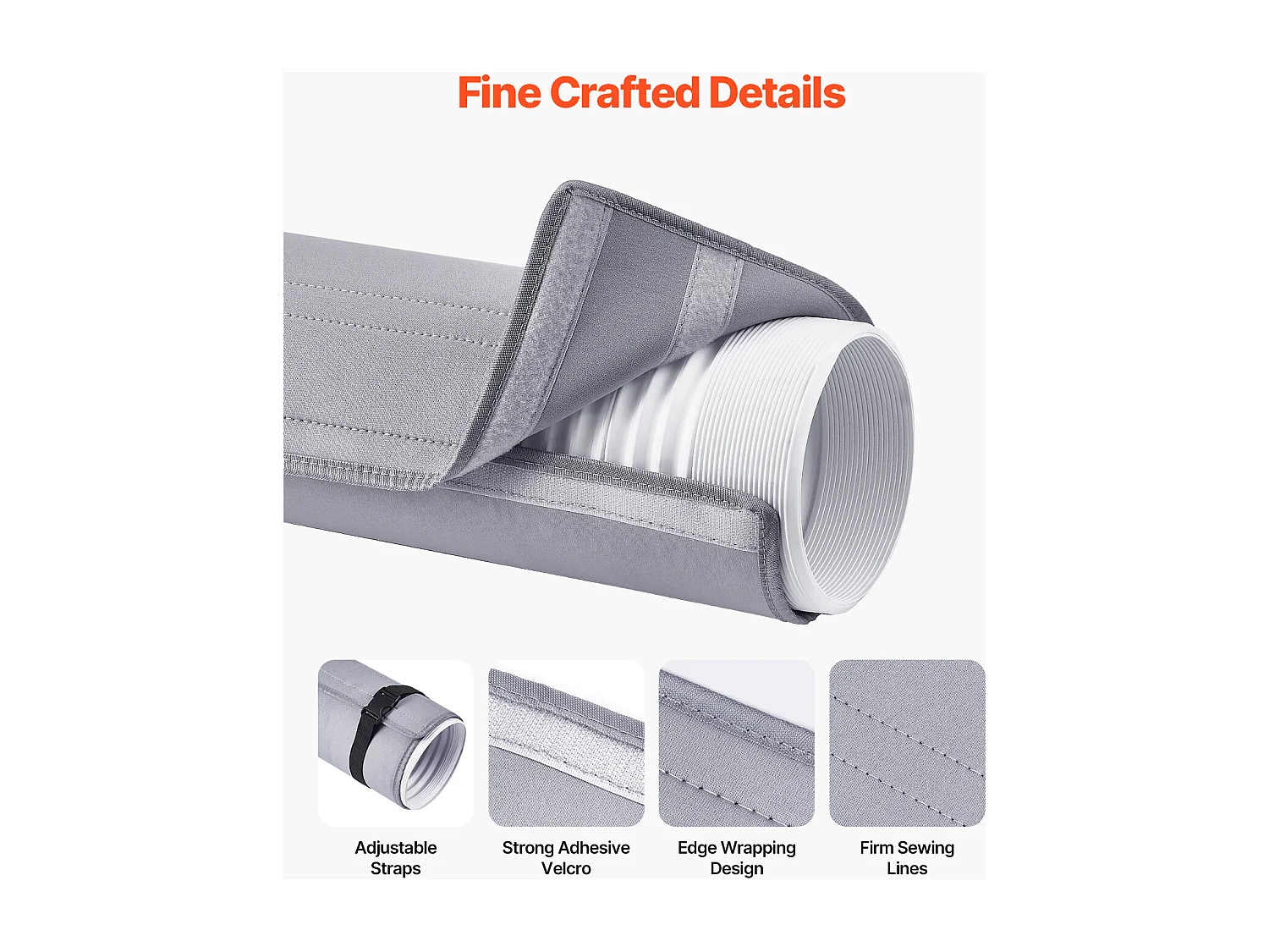 Housse de Protection pour Tuyau de Climatiseur SucceBuy, Manchon Isolant pour Climatiseur Portable, Ajustement Universel