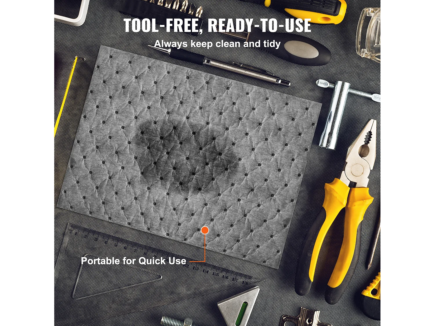 Tampons Absorbants Anti-Déversement SucceBuy, 250x330 mm, 11,4 L, Universels, 100 Pièces