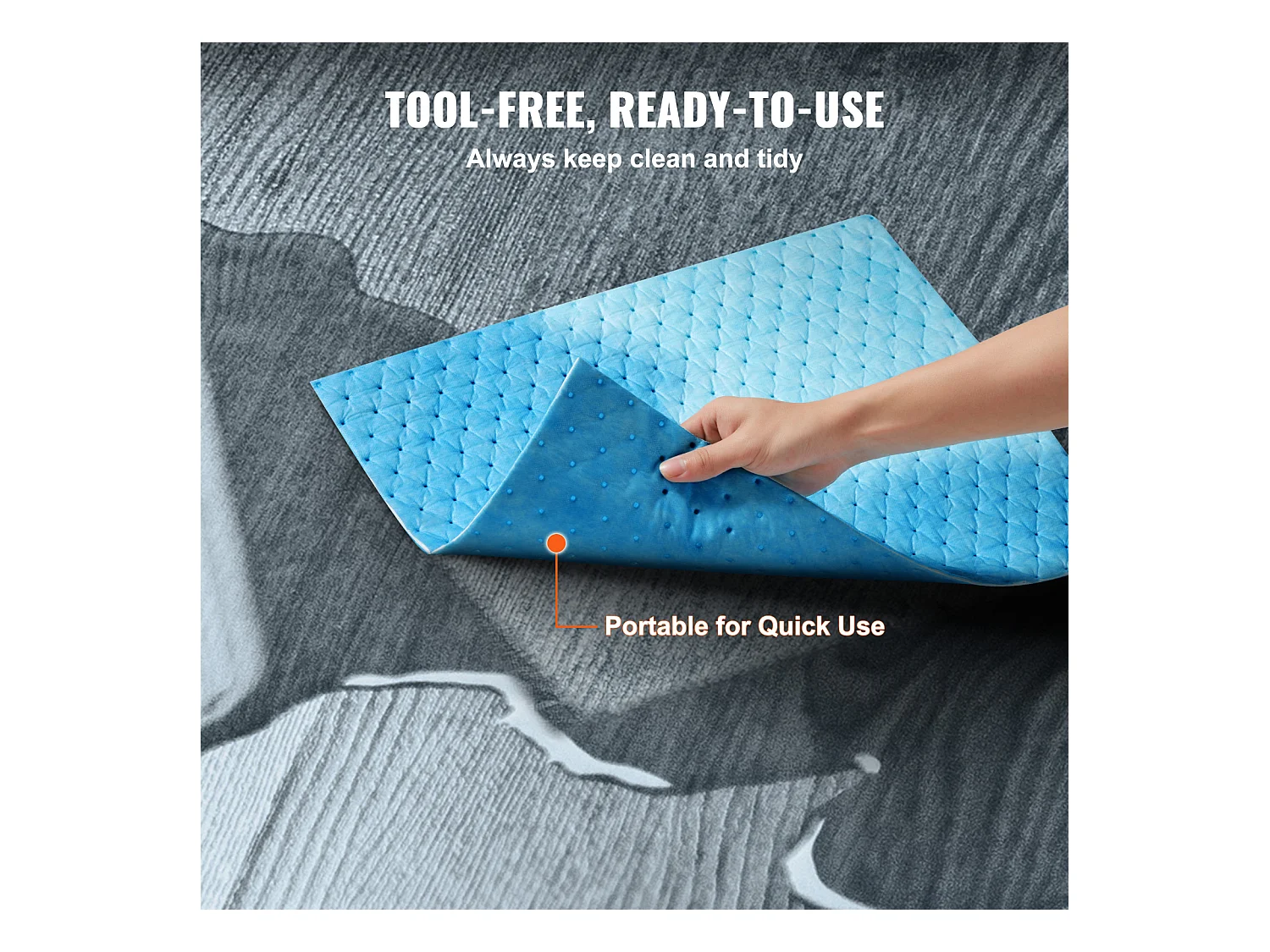Tampons Absorbants Anti-Déversement SucceBuy, 480x380 mm, Tapis Absorbant l'Eau, 30 Pièces