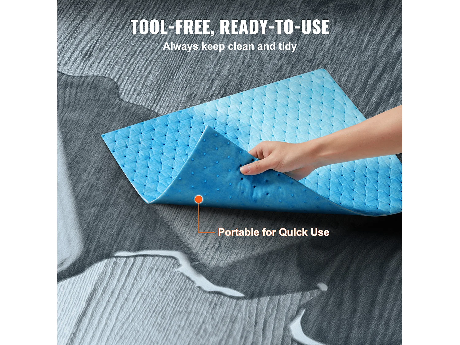 Tampons Absorbants Anti-Déversement SucceBuy, 480x380 mm, Tapis Absorbant l'Eau, 30 Pièces