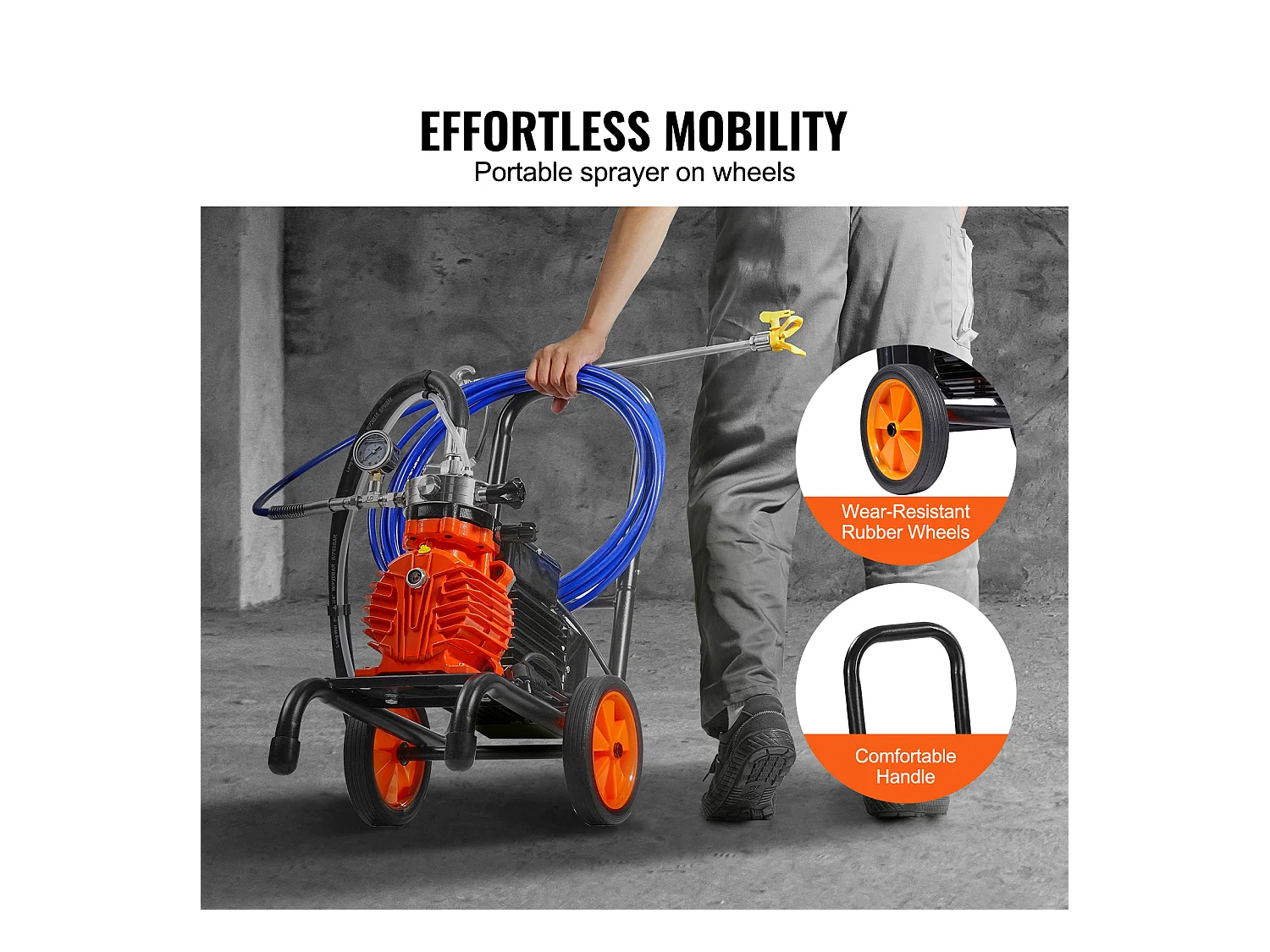 Spruzzatore per Vernice Senza Compressore SucceBuy, Spruzzatore Senza Compressore per Vernice a Diaphragma,900 W 1800  psi, per Uso Domestico