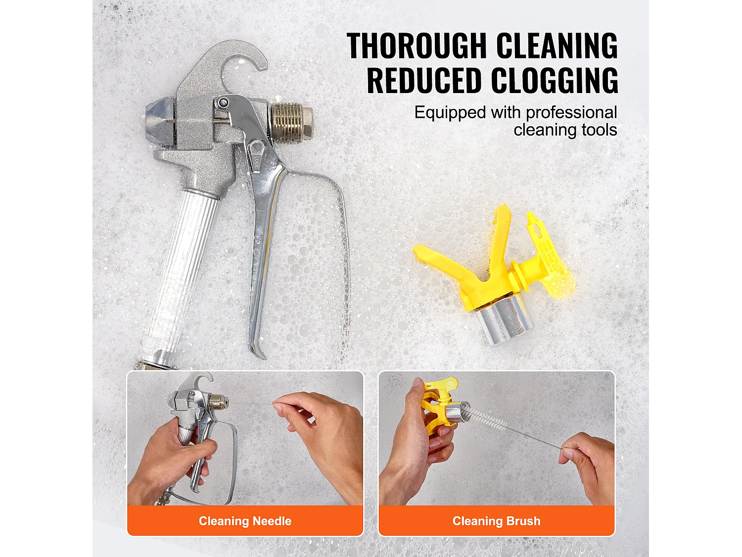 Pulvérisateur de Peinture Sans Air SucceBuy, Pulvérisateur Sans Air de Peinture à Diaphragme, 900 W 1800 psi, pour Usage Domestique