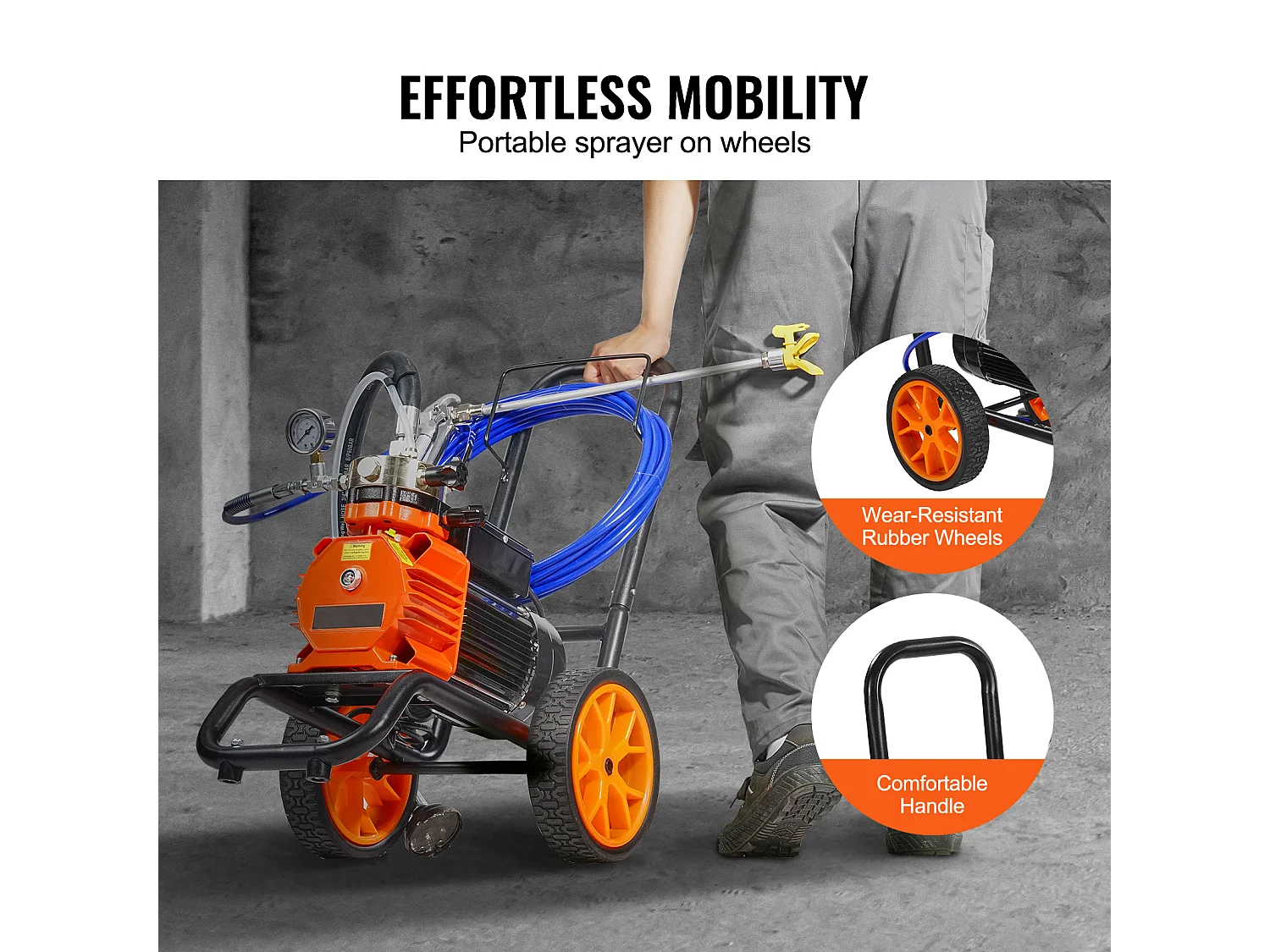 Pulvérisateur de Peinture Sans Air SucceBuy, Pulvérisateur Sans Air de Peinture à Diaphragme, 1100 W 2000 psi,  pour Usage Domestique