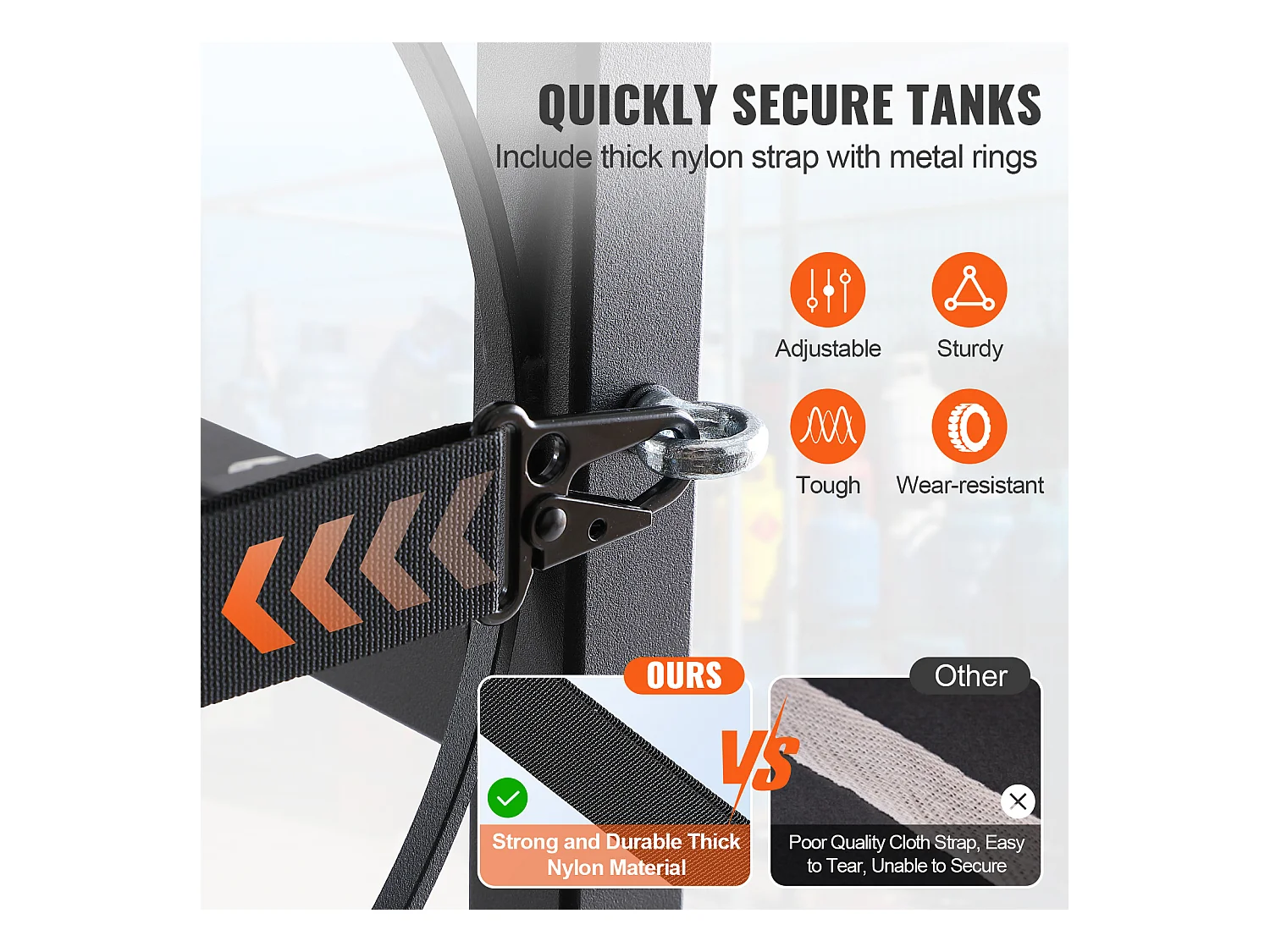 Support de Réservoir de Réfrigérant SucceBuy, Support de 2 x 13,6 kg + 3 Petits Réservoirs, Support de Cylindre