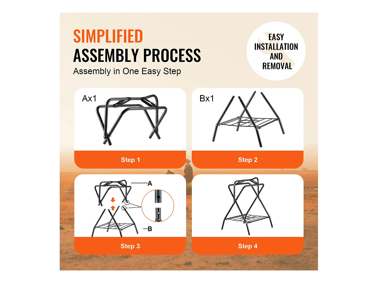 Vrijstaande Zadelhouder SucceBuy, Opvouwbaar, Set van 2, Draagvermogen 60 kg, van Koolstofstaal, voor Garages, Stallen of Kleedkamers