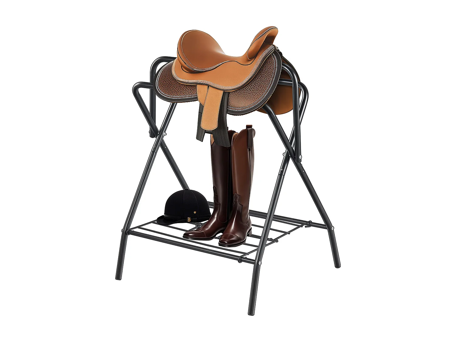 Suporte de Selas Autossustentável SucceBuy, Plegável, Kit de 2, Capacidade de 60 kg