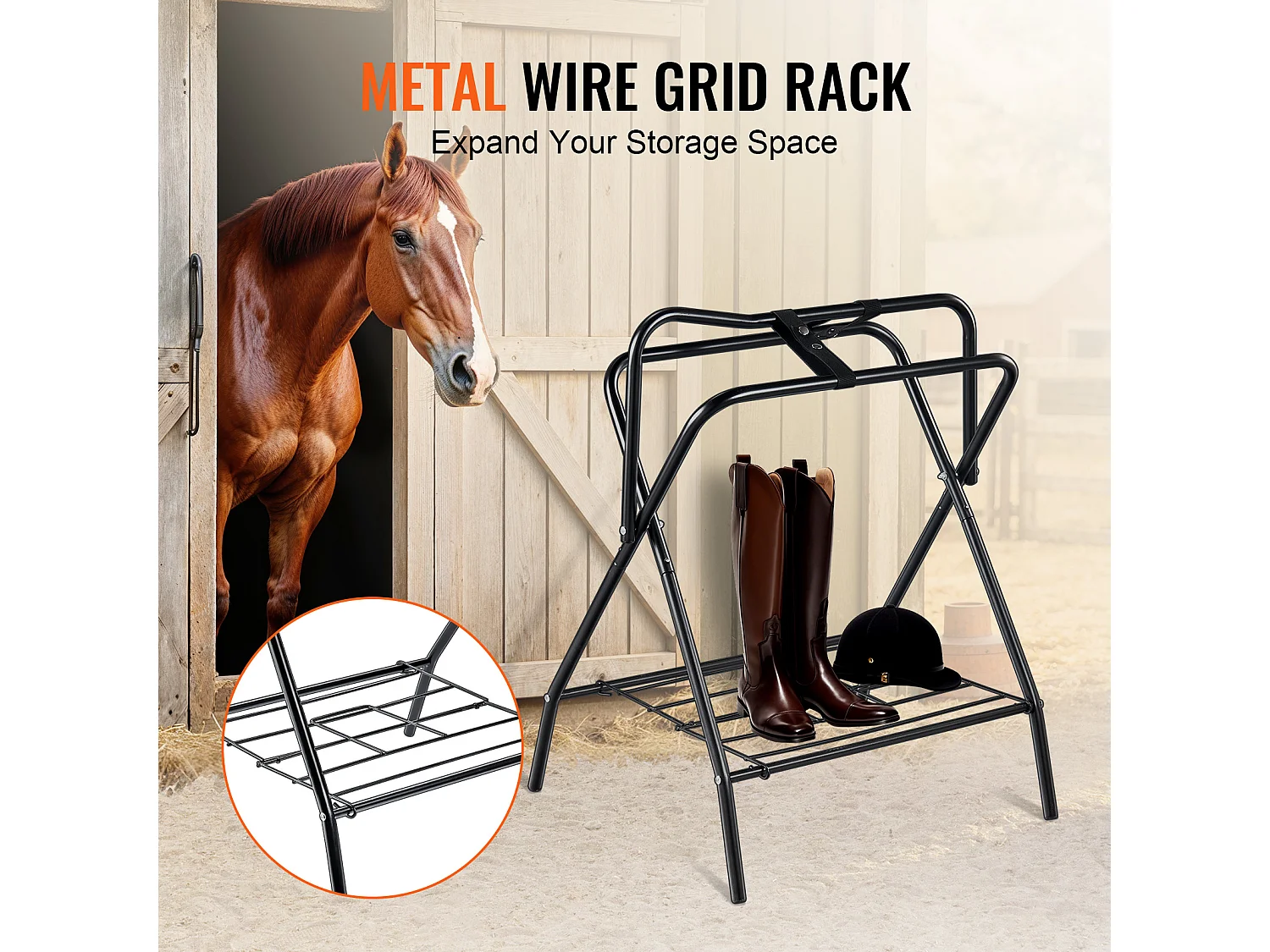 Suporte de Selas Autossustentável SucceBuy, Plegável, Kit de 2, Capacidade de 60 kg