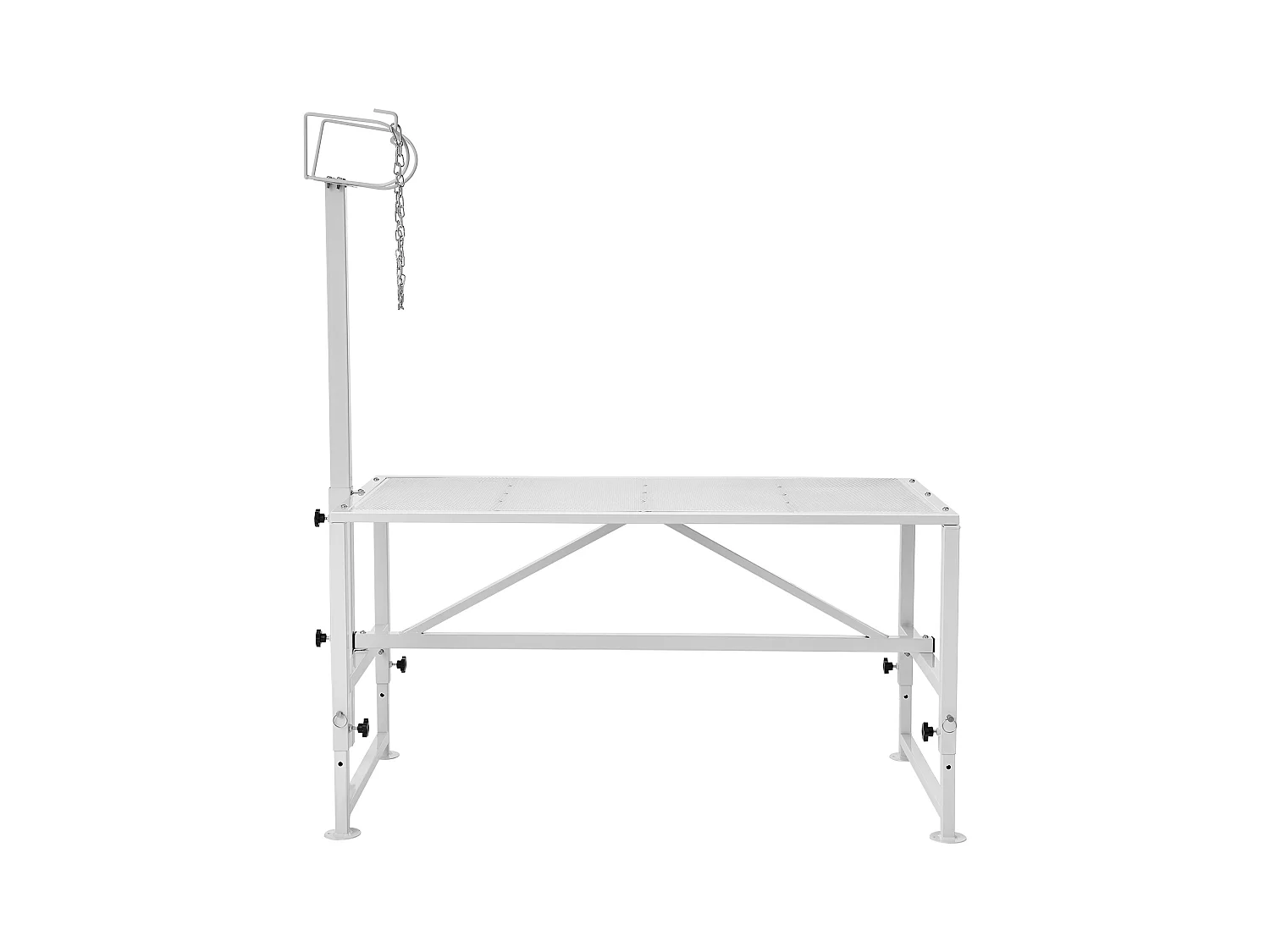 Support l'Élagage des Chèvres SucceBuy, Hauteur 53,3 - 83,8 cm, 119,3 x 58,4 cm, Plateau de Table Blanc