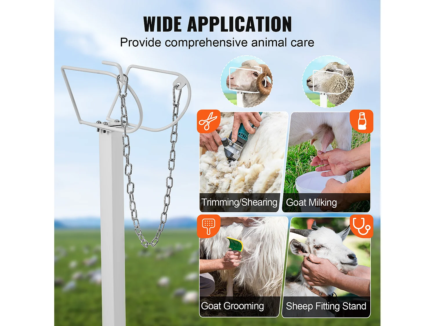 Support l'Élagage des Chèvres SucceBuy, Hauteur 53,3 - 83,8 cm, 119,3 x 58,4 cm, Plateau de Table Blanc