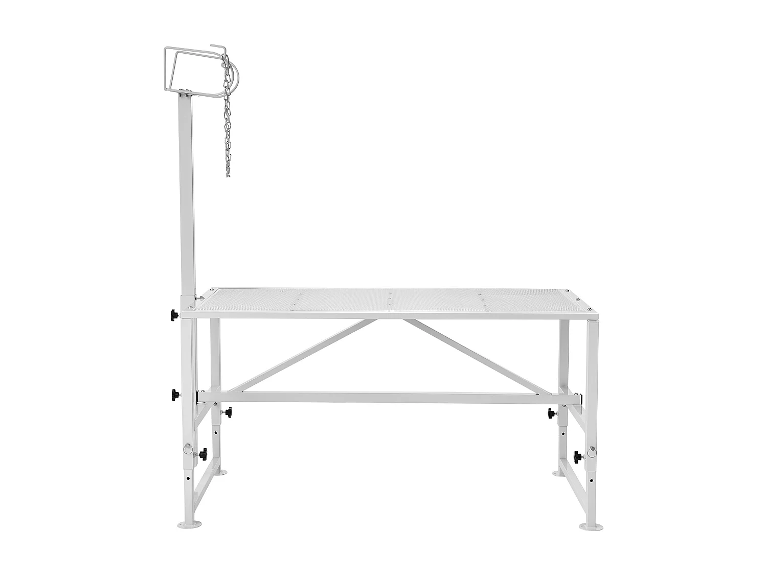 Support l'Élagage des Chèvres SucceBuy, Hauteur 53,3 - 83,8 cm, 119,3 x 58,4 cm, Plateau de Table Blanc