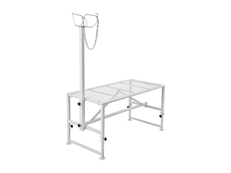 Support l'Élagage des Chèvres SucceBuy, Hauteur 53,3 - 83,8 cm, 119,3 x 58,4 cm, Plateau de Table Blanc