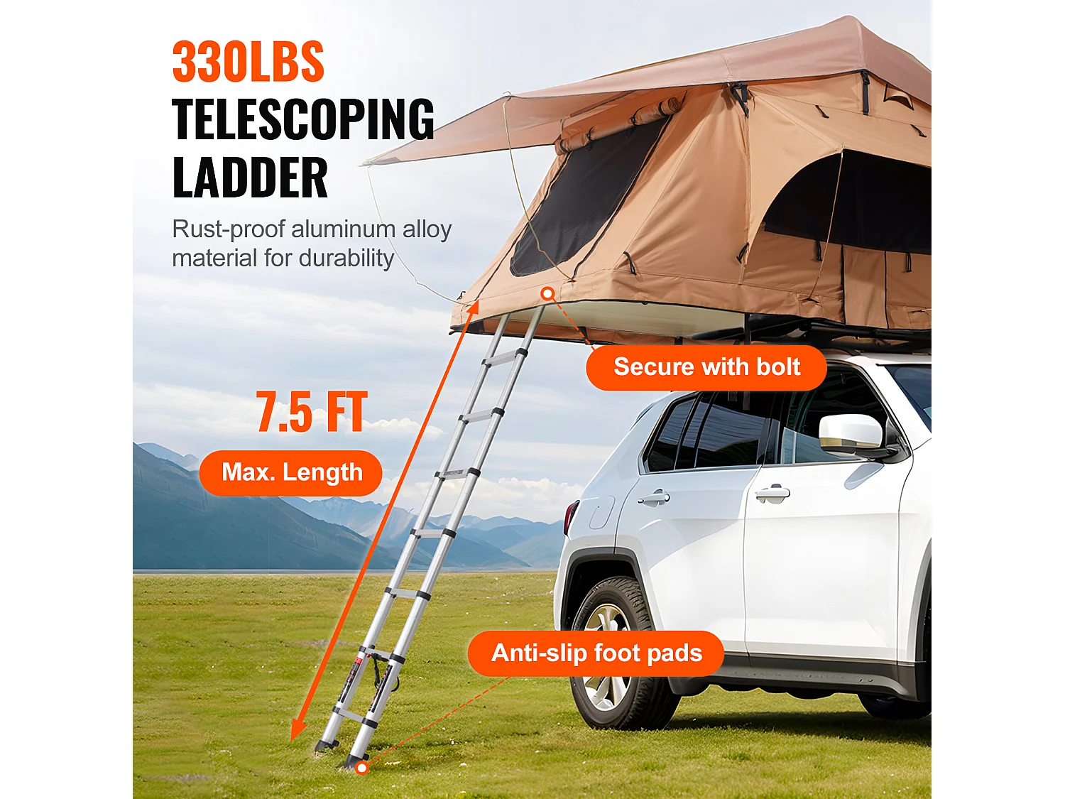 Tente de Toit SucceBuy, en Conception à Coque Dure, Pouvant Accueillir 2 à 3 Personnes, Étanche, Adaptée aux Jeep, SUV et Camions