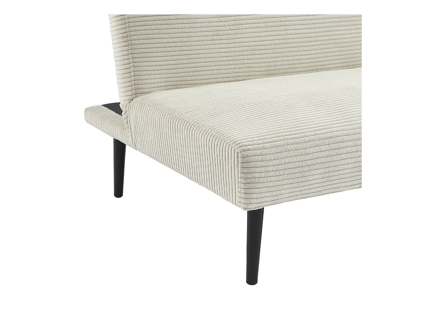 Divano panchina letto 3 posti velluto a coste piedistallo metallo,