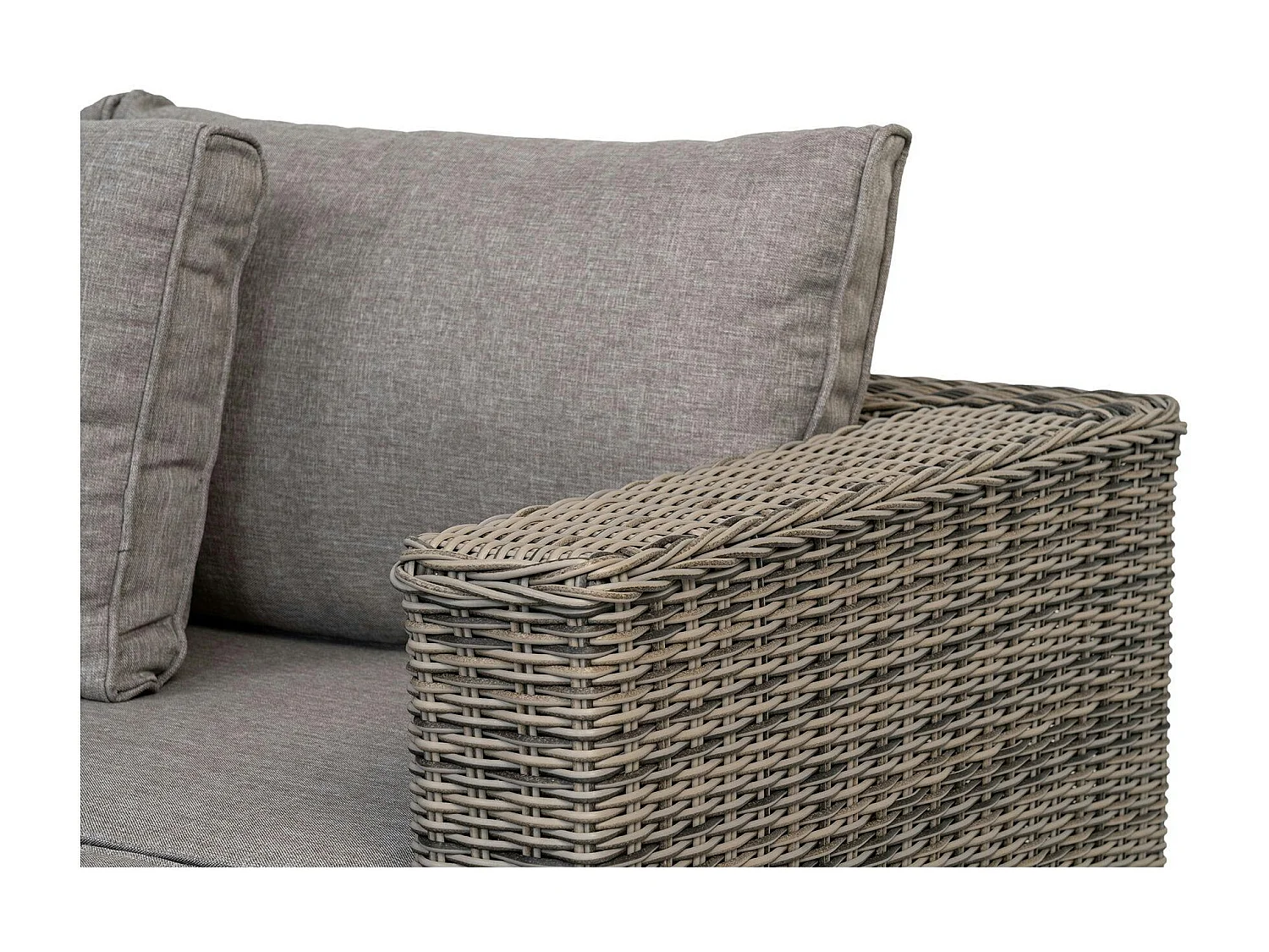 Salon de jardin en rotin synthétique gris (8 éléments) MENDOZA