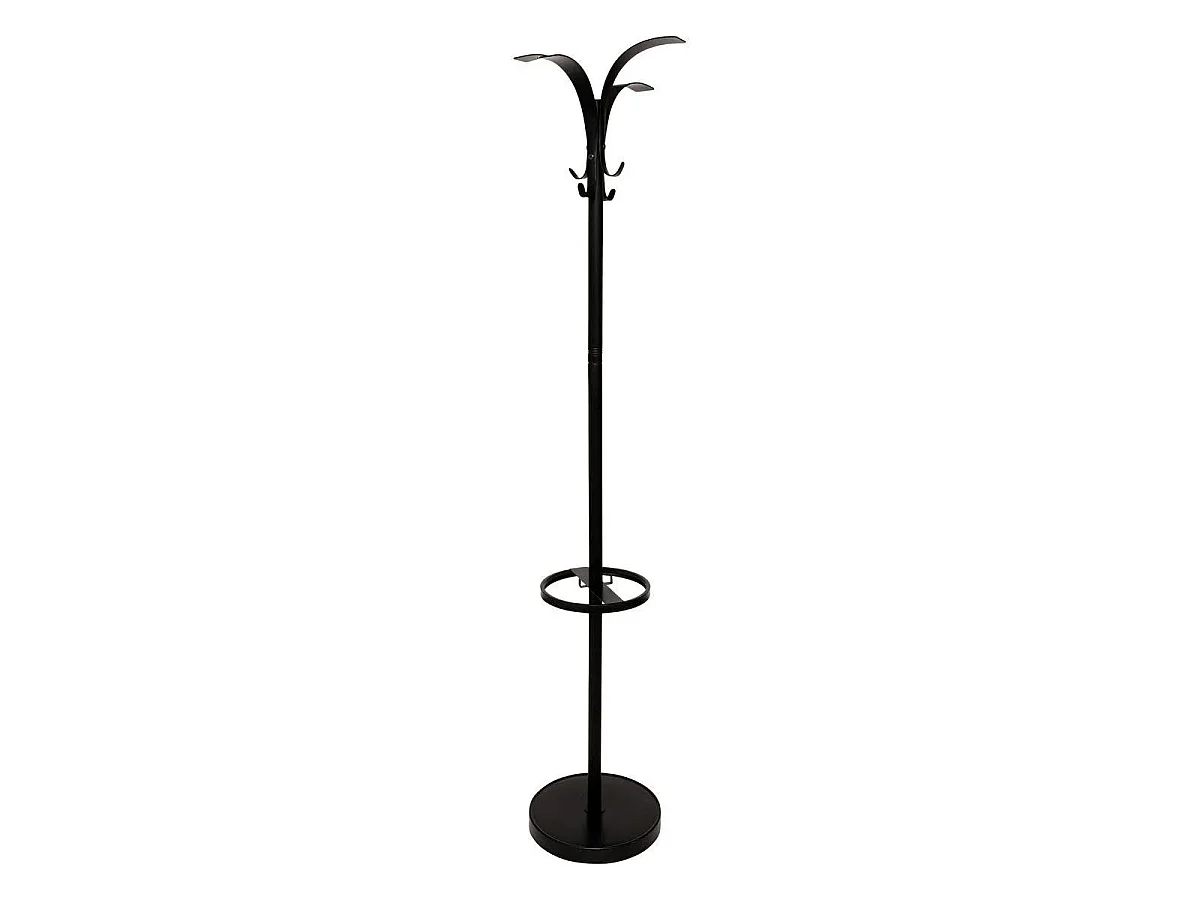 Porte-Manteau 8 Tiges en Métal "Hélix" 175cm Noir