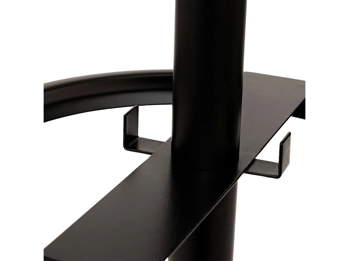 Porte-Manteau 8 Tiges en Métal "Hélix" 175cm Noir