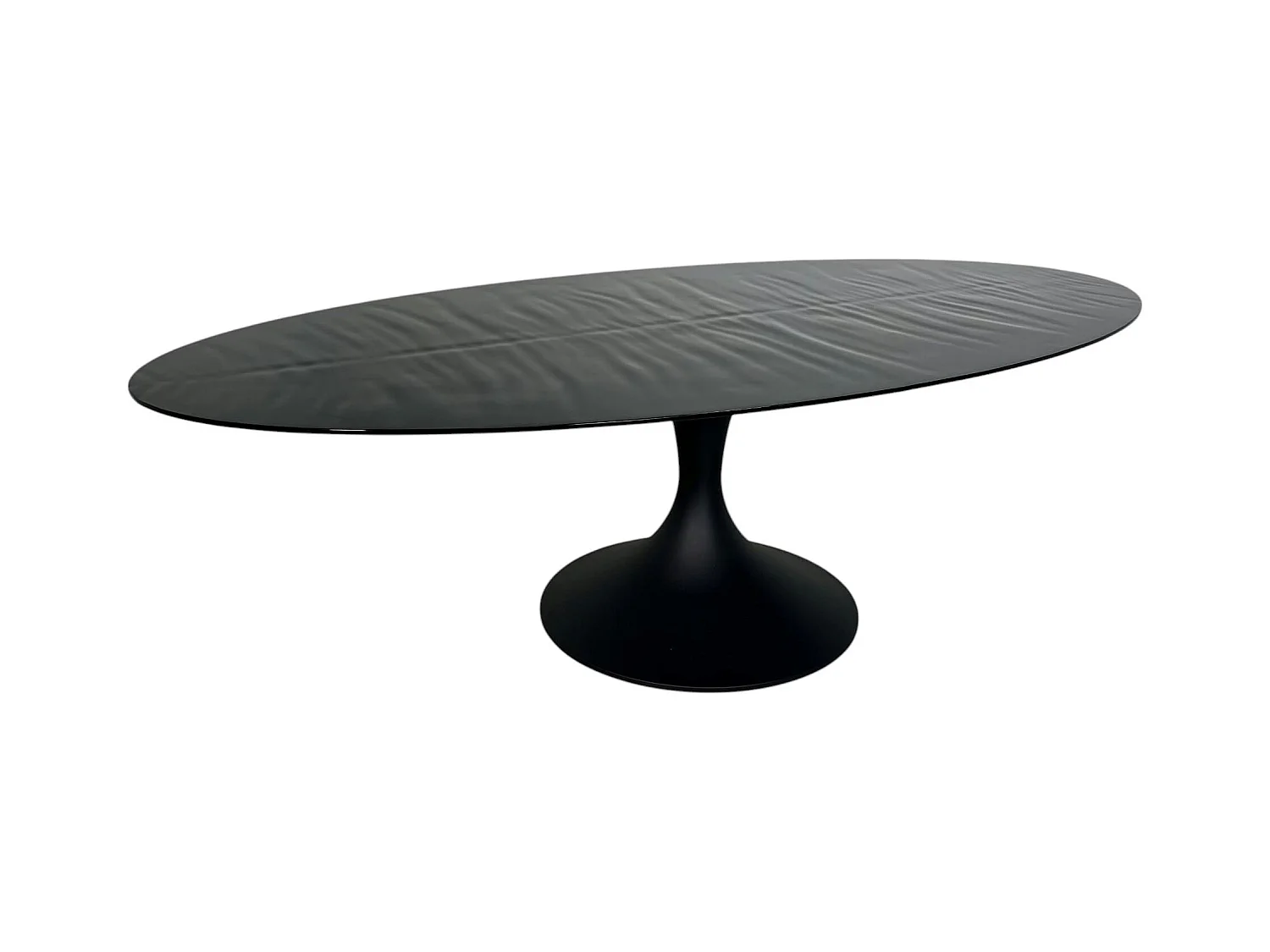 Table en verre noir - effet ride d'eau 250 cm LIGURIE