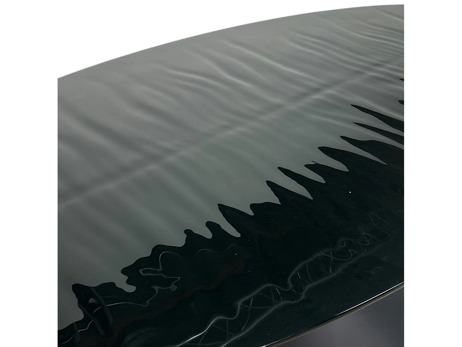 Table en verre noir - effet ride d'eau 250 cm LIGURIE