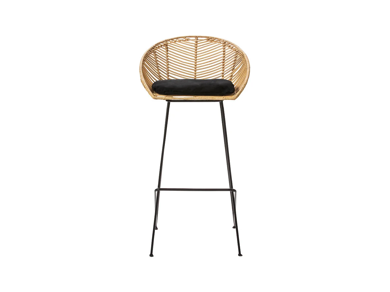 Naulu - Tabouret de bar en rotin 76cm - Naturel
