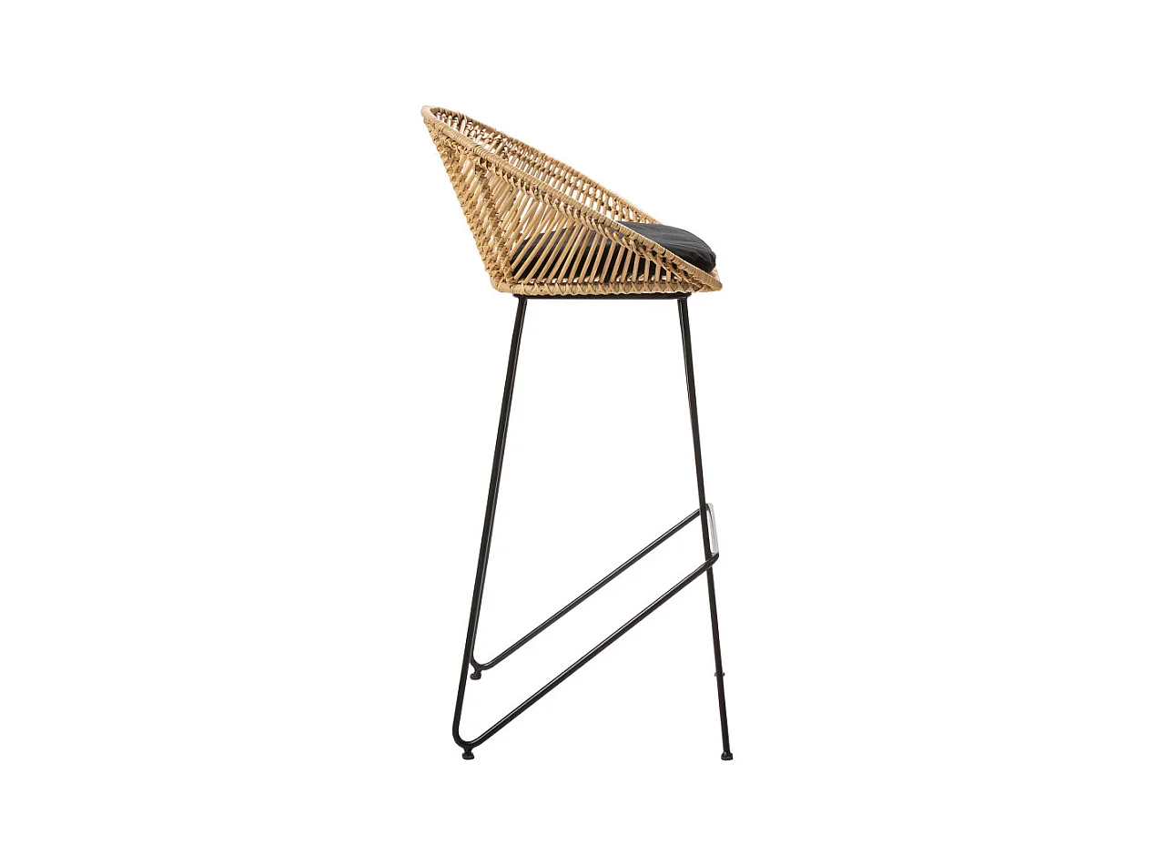 Naulu - Tabouret de bar en rotin 76cm - Naturel
