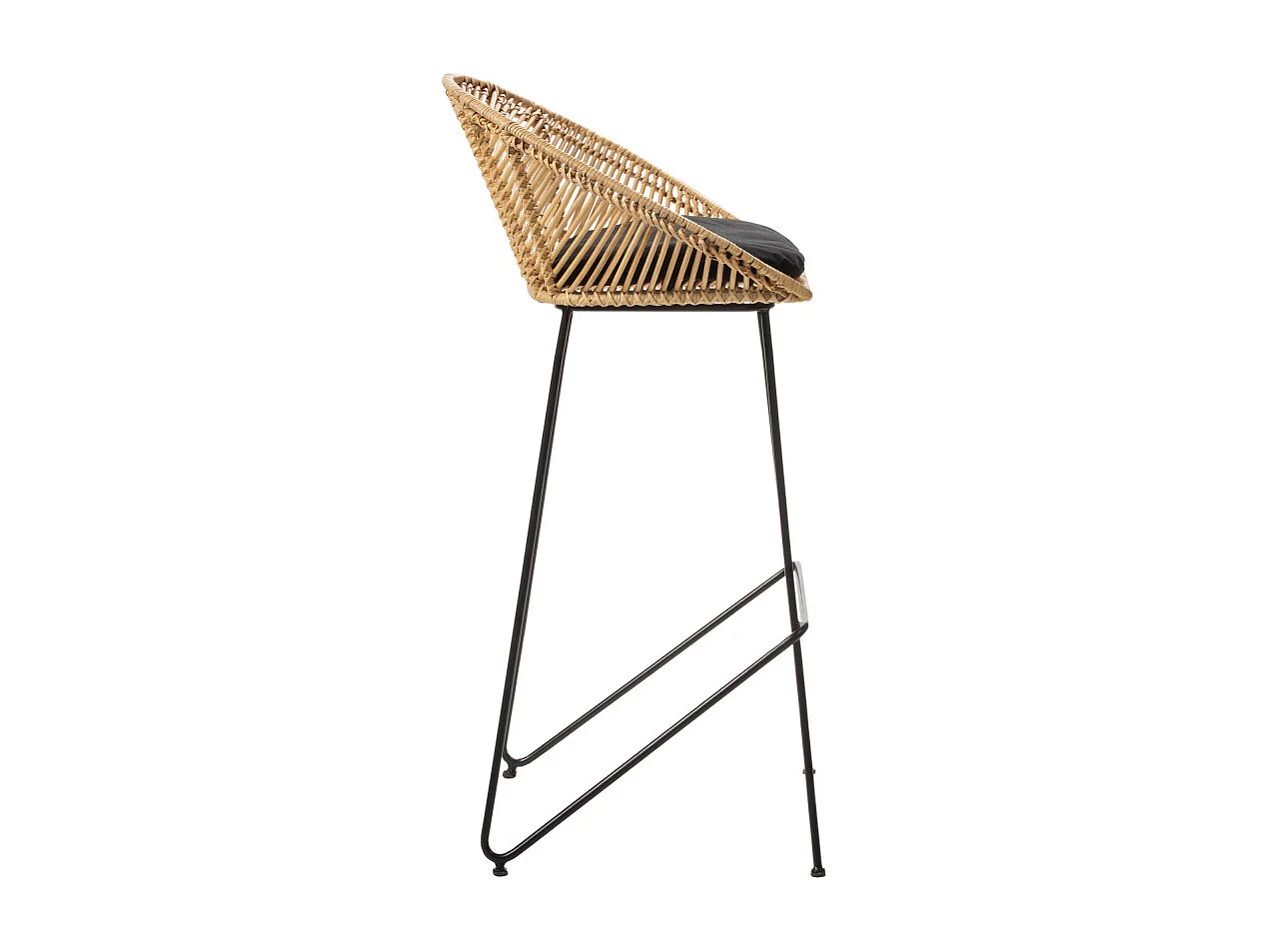 Naulu - Tabouret de bar en rotin 76cm - Naturel
