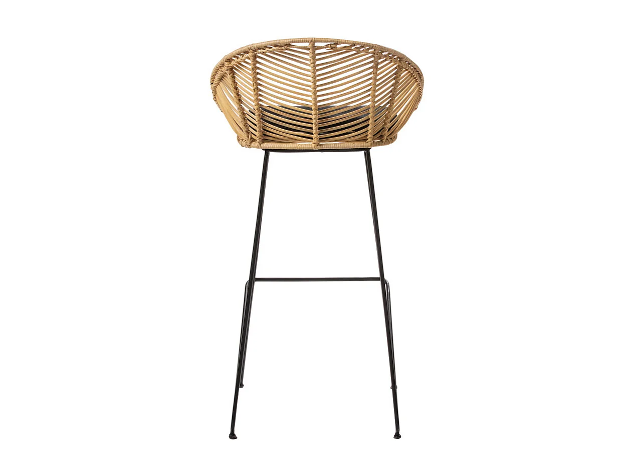 Naulu - Tabouret de bar en rotin 76cm - Naturel