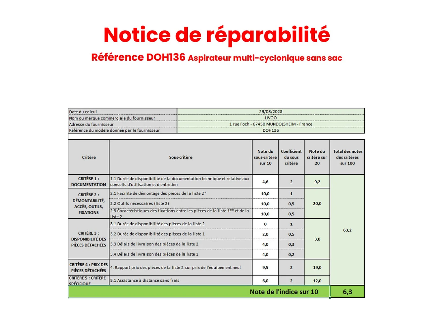 Livoo Aspirateur sans sac 700w 78db gris - DOH136G