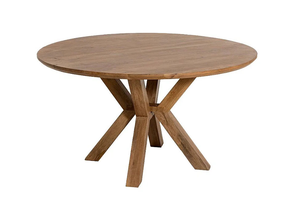 Table à manger ronde en manguier Maloé