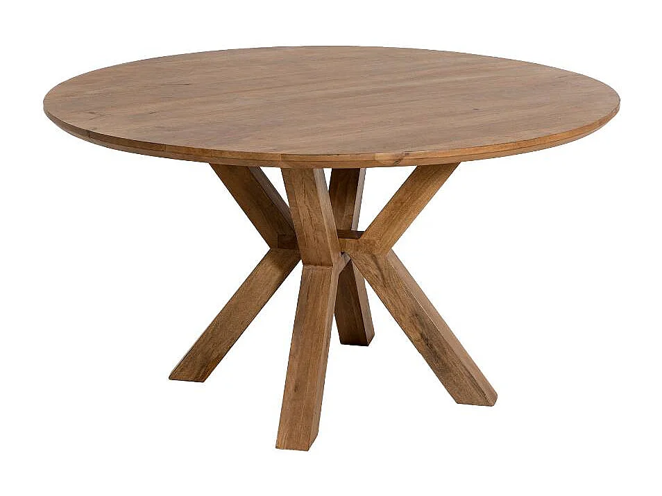 Table à manger ronde en manguier Maloé