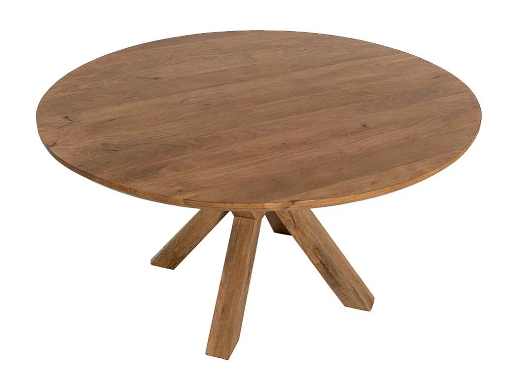 Table à manger ronde en manguier Maloé