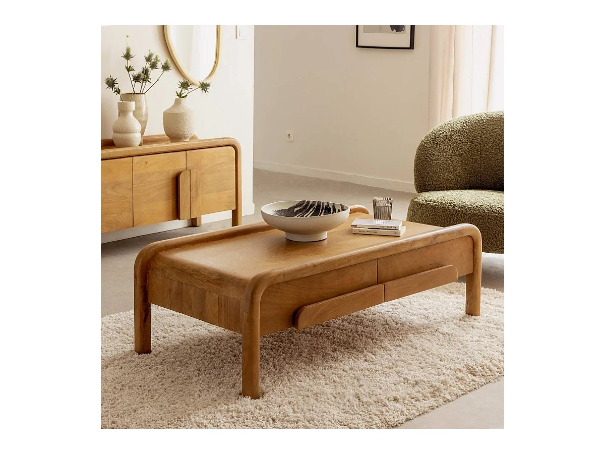 Table basse en bois de manguier Féodor