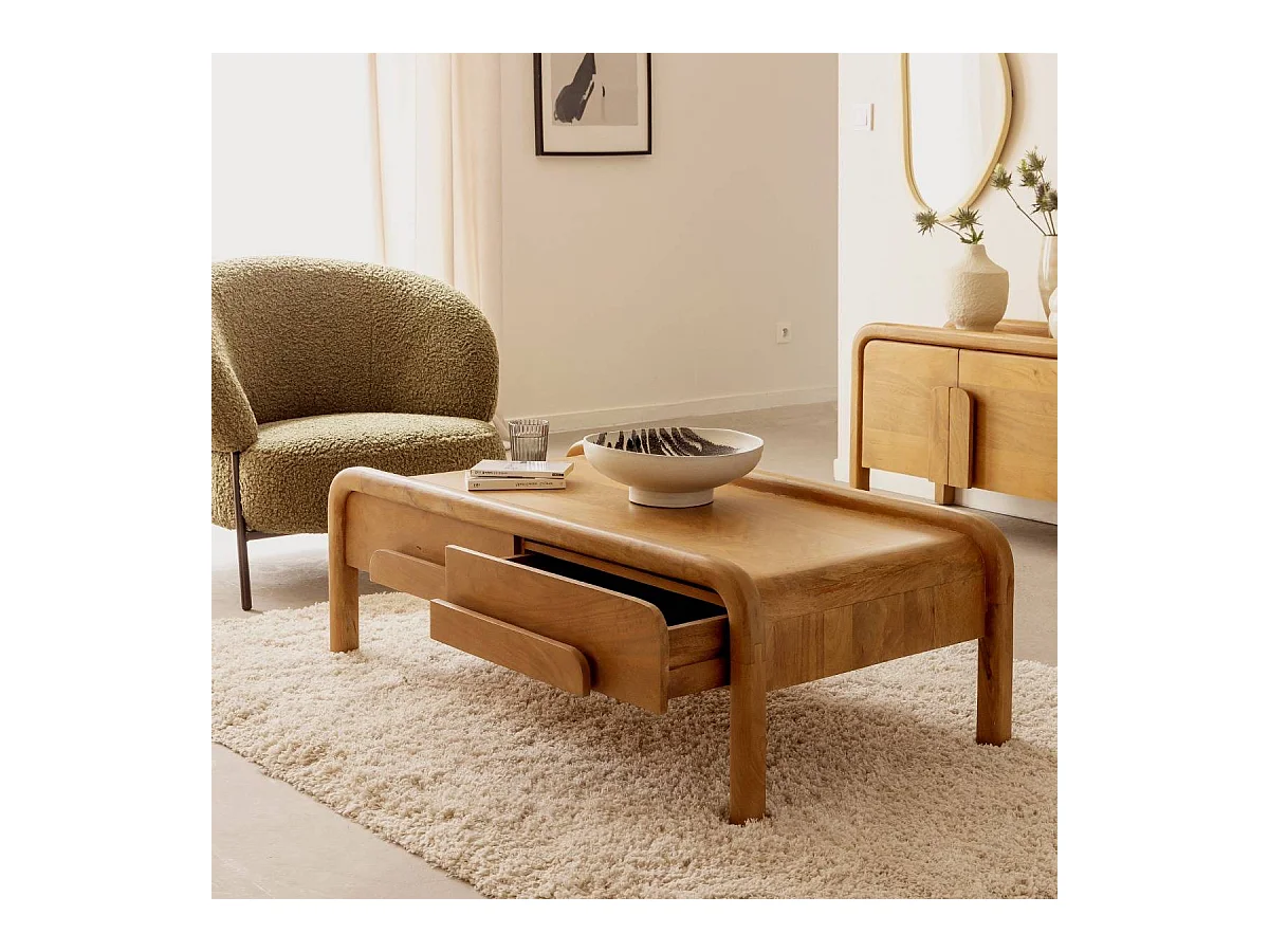 Table basse en bois de manguier Féodor