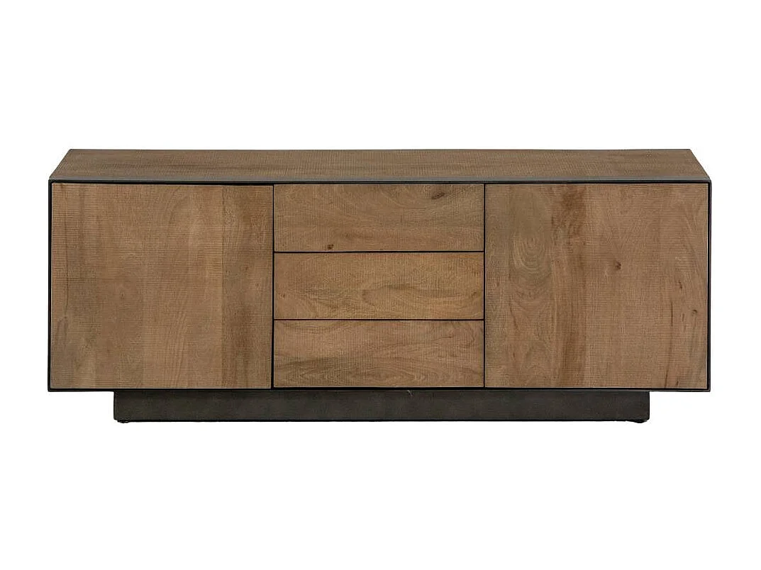 Meuble TV en bois de manguier et métal Isil