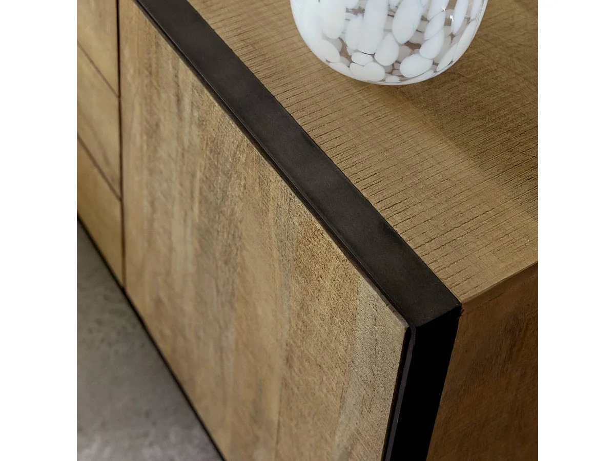 Mueble TV en madera de mango y metal Isil
