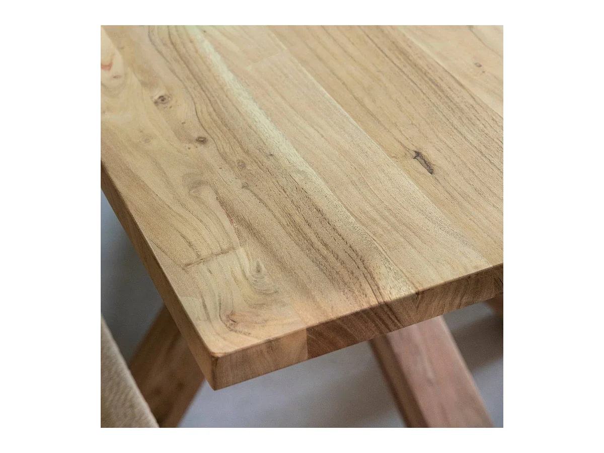 Table à manger rectangulaire en bois d'acacia Izel