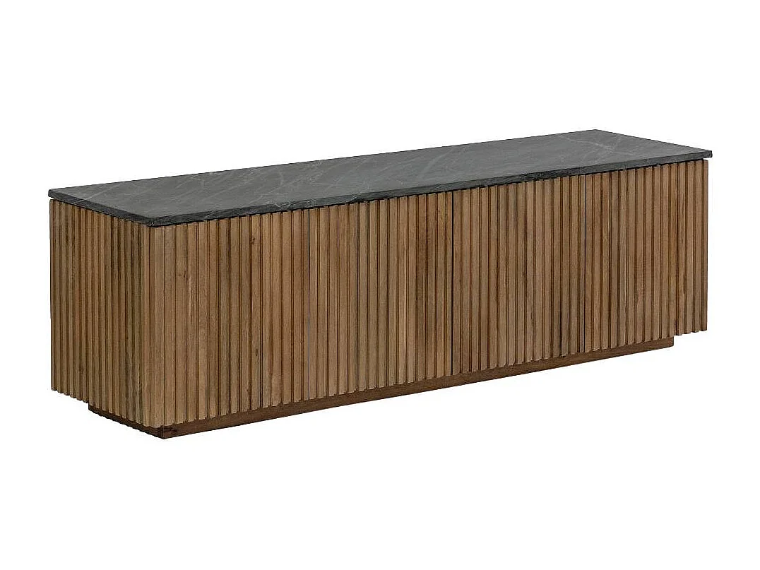 Mueble de TV Betty en madera de mango y mármol