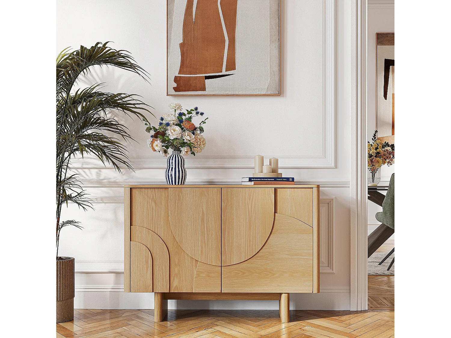 Habitat - Buffet bas 2 portes en chêne - Naturel - Design by Hélèna Pille - Milord