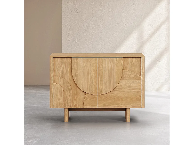 Habitat - Buffet bas 2 portes en chêne - Naturel - Design by Hélèna Pille - Milord