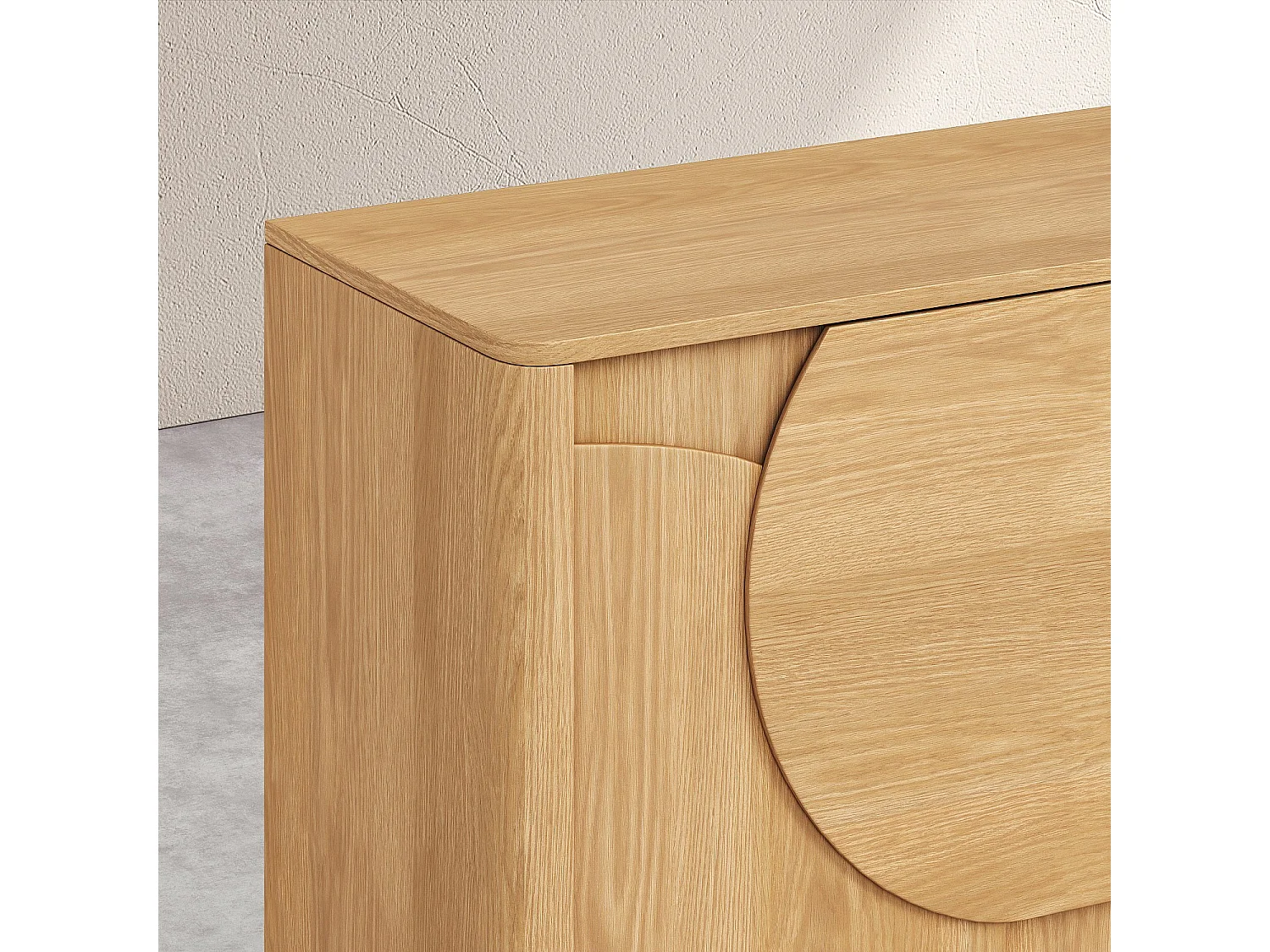Buffet haut 2 portes en chêne - Naturel - Design by Hélèna Pille