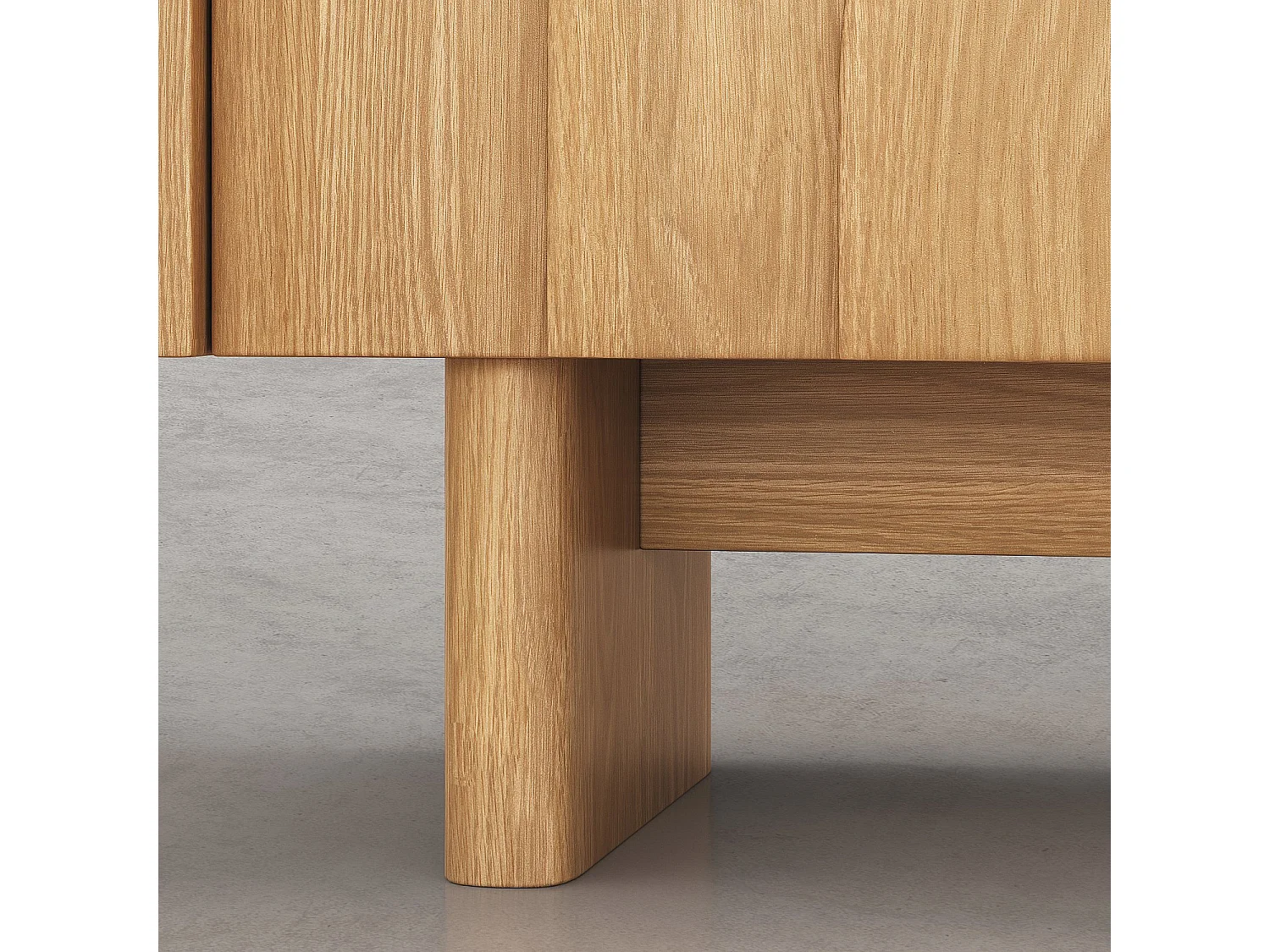 Buffet haut 2 portes en chêne - Naturel - Design by Hélèna Pille