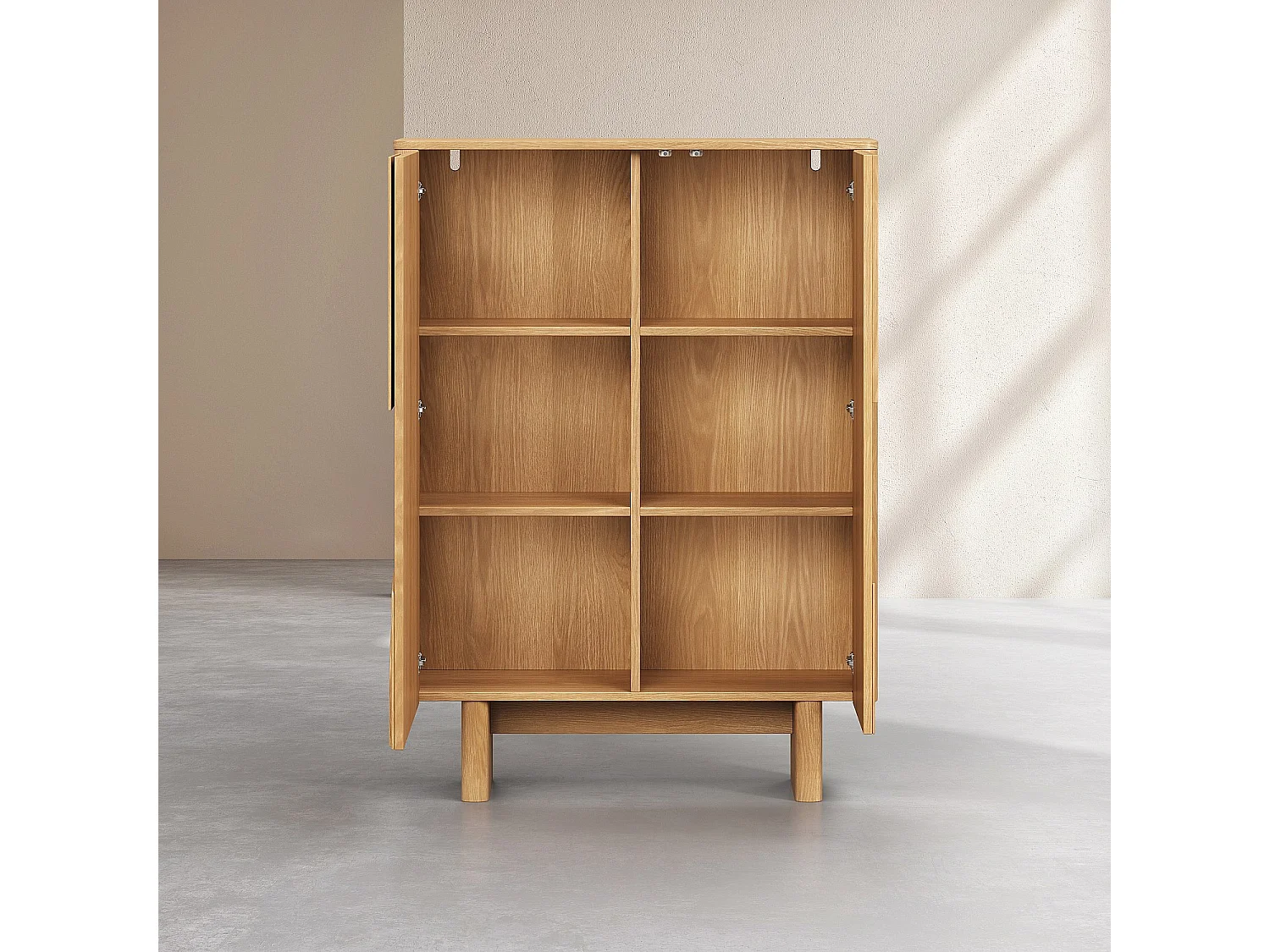 Habitat - Buffet haut 2 portes en chêne - Naturel - Design by Hélèna Pille - Milord