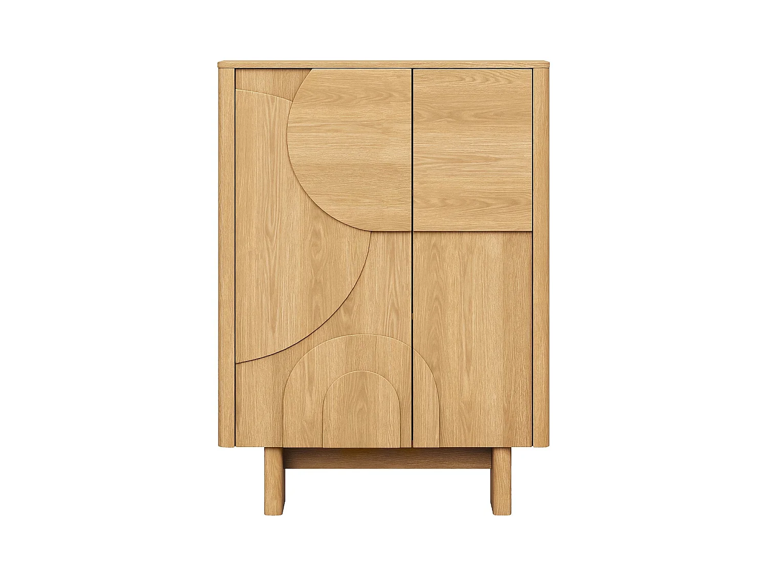 Habitat - Buffet haut 2 portes en chêne - Naturel - Design by Hélèna Pille - Milord