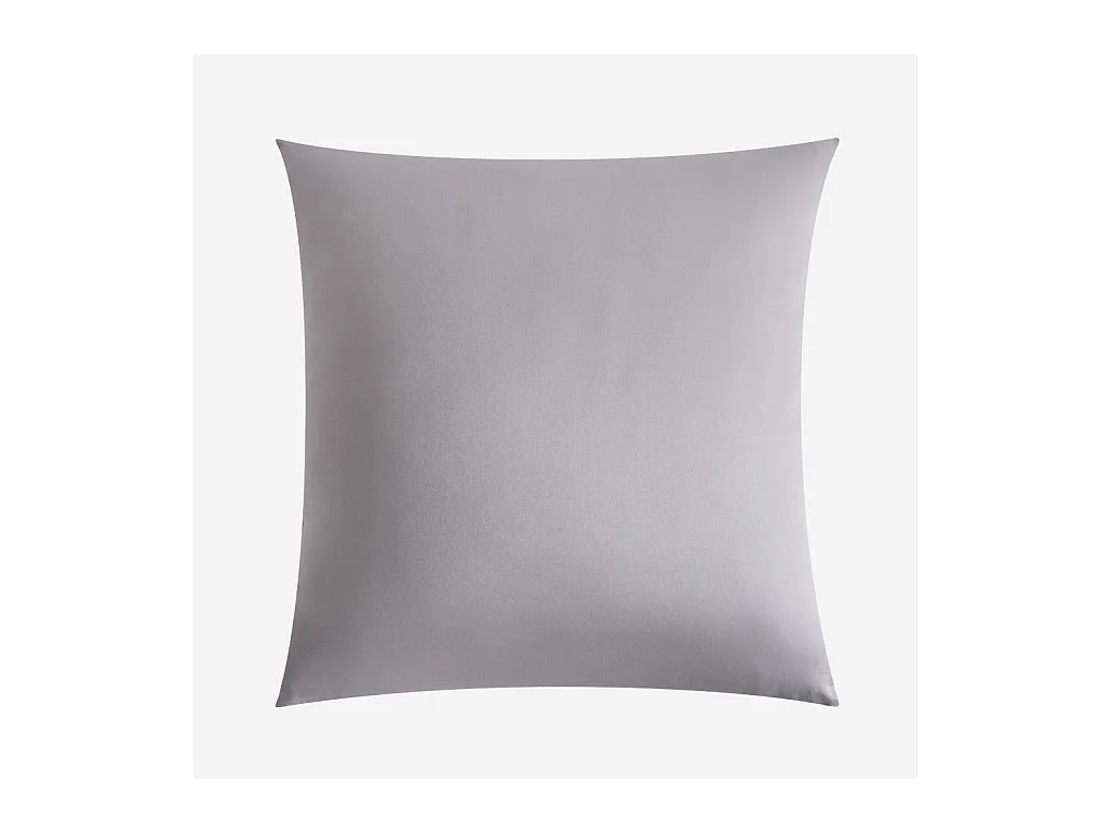Habitat - Taie d'oreiller en satin de coton - 65 x 65 cm - Gris argenté - Alexane